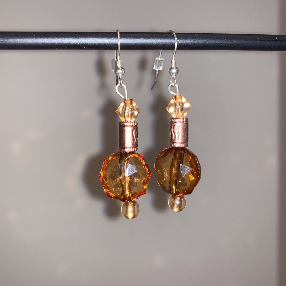 Gold Beaded Earrings